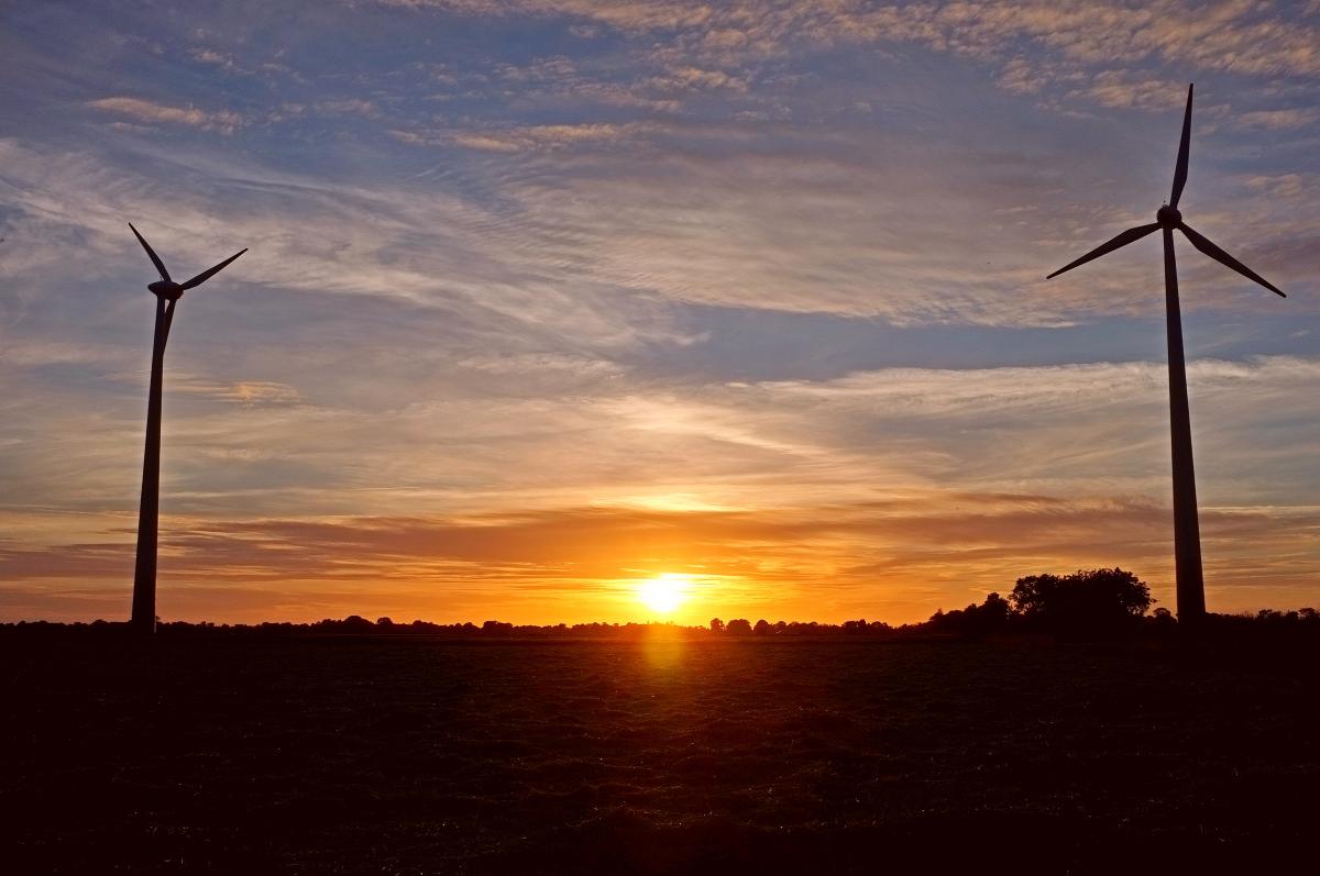 Sonnenuntergang in den Meeden